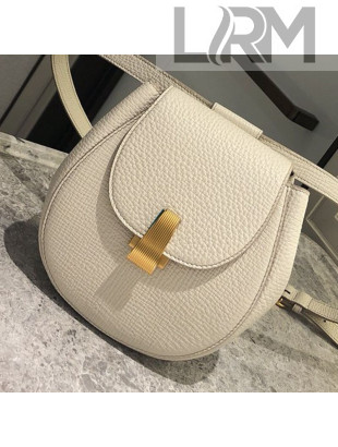 Bottega Veneta Rounded Belt Bag in Grained Leather White 2019