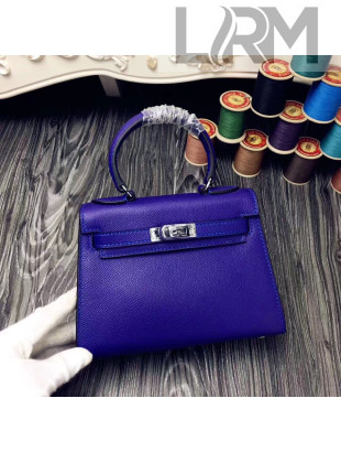 Hermes Original Epsom Leather Kelly 20cm Mini Bag Royal Blue