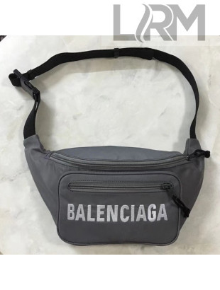 Balen...ga Nylon Logo Embroidery Belt Pack Gray 2018