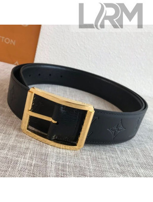 Louis Vuitton Reversible Epi and Embossed Leather Belt with Gold Square Buckle 40mm 2019