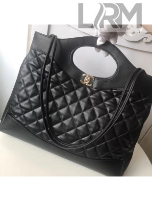 Chanel Lambskin Chanel 31 Medium Shopping Bag A57977 Black 2018