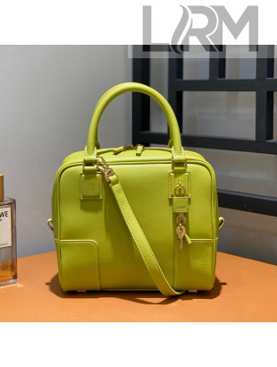 Loewe Amazona 19 Square Mini Bag in Nappa Calfskin Lime Yellow 2022