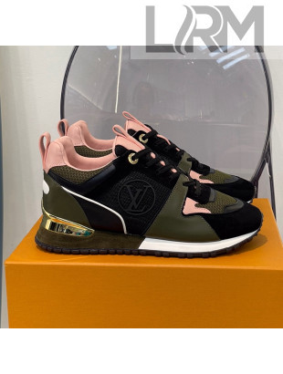 Louis Vuitton Run Away Sneakers Khaki Green/Pink 2021 112456