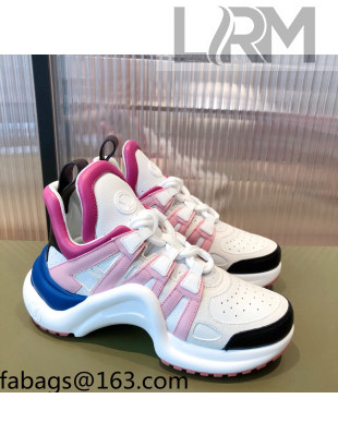 Louis Vuitton LV Archlight Leather Sneakers White/Pink 2021 112464
