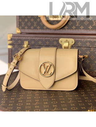 Louis Vuitton LV Pont 9 Shoulder Bag in Smooth Leather M55952 Beige 2021