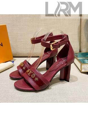 Louis Vuitton Silhouette Leather Sandals 8cm 1A958C Burgundy 2022