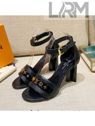 Louis Vuitton Silhouette Leather Sandals 8cm 1A958C Black 2022