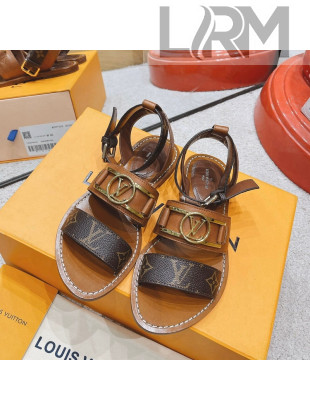 Louis Vuitton Academy Flat Sandals Brown 2022