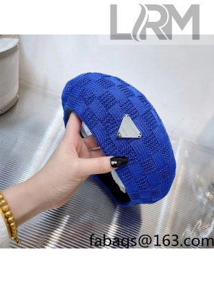 Bottega Veneta Knit Beret Hat Blue 2022 24