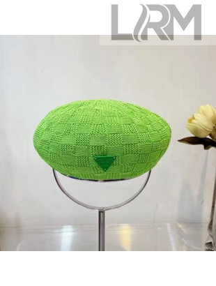Bottega Veneta Knit Beret Hat Kiwi Green 2022 25
