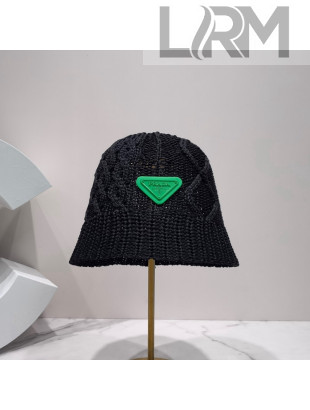 Prada Knit Bucket Hat Black 2022 28