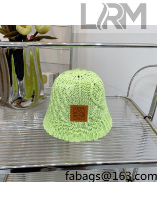 Loewe Knit Bucket Hat Green 2022 39