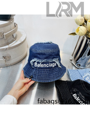 Balenciaga Denim Bucket Hat Dark Blue 2022 46