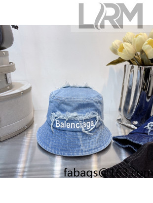 Balenciaga Denim Bucket Hat Light Blue 2022 44