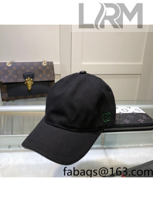 Gucci Canvas Baseball Hat with Interlocking G Black 2022 06