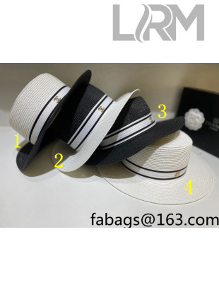 Chanel Straw Wide Brim Hat 2022 040170
