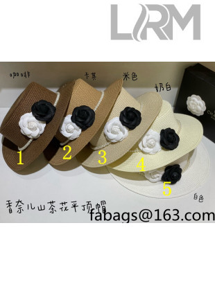Chanel Straw Wide Brim Hat 2022 040175