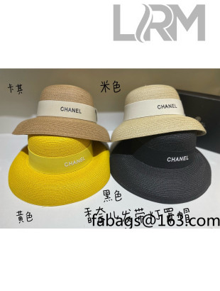 Chanel Straw Wide Brim Hat 2022 040166