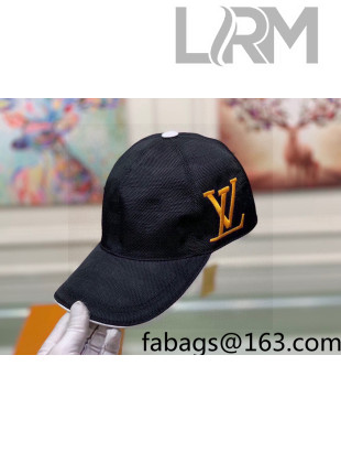 Louis Vuitton Canvas Basball Hat Black/Gold 2022 60