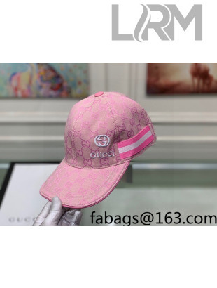 Gucci GG Canvas Baseball Hat Pink 2021 66