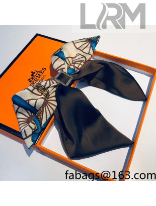 Hermes Silk Bow Headband Beige 2022 46