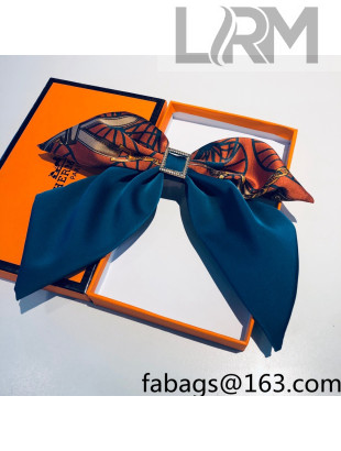 Hermes Silk Bow Headband Orange 2022 47