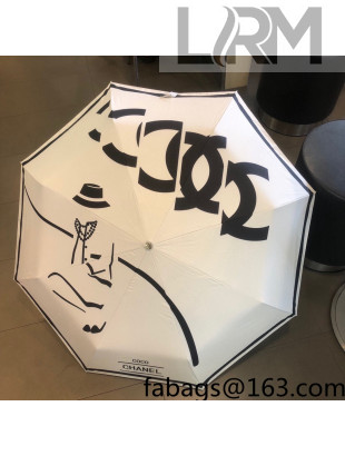Chanel CC Umbrella White 2022 040105