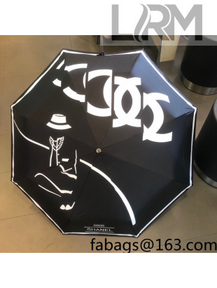 Chanel CC Umbrella Black 2022 040106