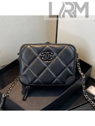 Chanel Quilted Lambskin Box Shoulder Bag AP1132 Black 2020