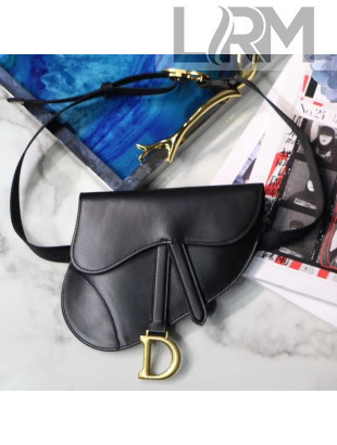 Dior Saddle Smooth Leather Belt Bag Black 2019