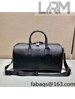 Prada Saffiano Leather Travel Bag 2VC018 Black 2021 