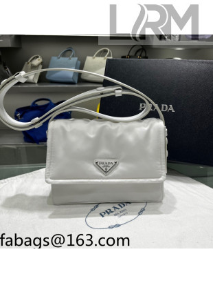 Prada Small Nylon Shoulder Bag 1BD258 White 2022
