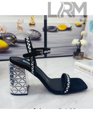 Prada Crystal Sandals 9cm Silver 2022 58