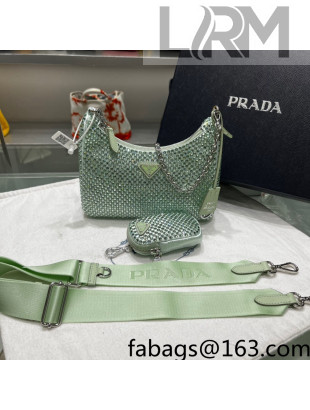 Prada Re-Edition 2005 Crystal Shoulder Bag 1BH204 Green 2022