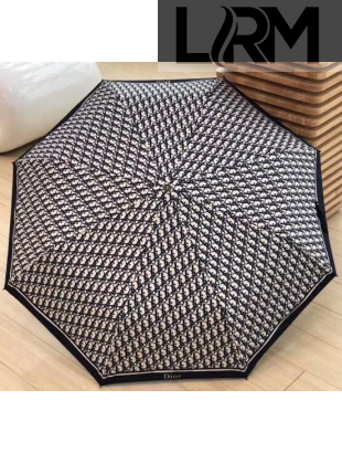 Dior  logo pattern umbrella for sun & rain navy blue