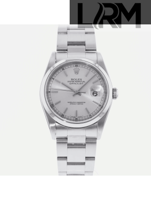 SUPER QUALITY – Rolex Datejust 16200 – Men: Dial Color – Silver, Bracelet - Stainless Steel, Case Size – 36mm, Max. Wrist Size - 7.25 inches