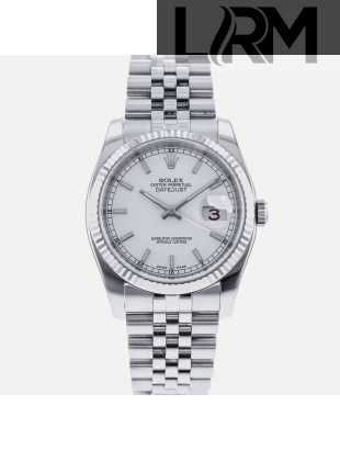 SUPER QUALITY – Rolex Datejust 116234 – Men: Dial Color – White, Bracelet - Stainless Steel, Case Size – 36mm, Max. Wrist Size - 7.25 inches