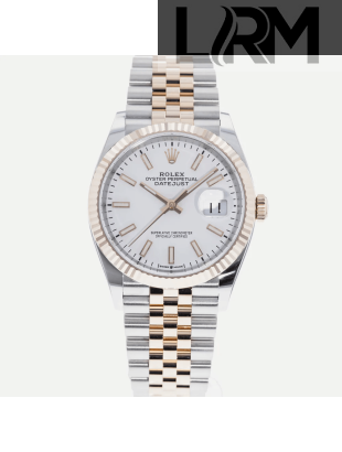 SUPER QUALITY – Rolex Datejust 126231 – Men: Dial Color – White, Bracelet - Rose Gold Plated, Stainless Steel, Case Size – 36mm, Max. Wrist Size - 7.5 inches