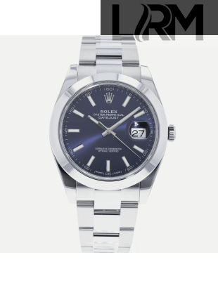 SUPER QUALITY – Rolex Datejust 126300 – Men: Dial Color – Blue, Bracelet - Stainless Steel, Case Size – 41mm, Max. Wrist Size - 7 inches
