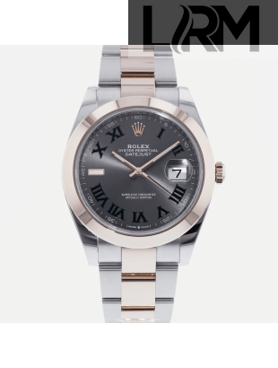 SUPER QUALITY – Rolex Datejust 126301 – Men: Dial Color – Gray, Bracelet - Rose Gold Plated, Stainless Steel, Case Size – 41mm, Max. Wrist Size - 7.25 inches