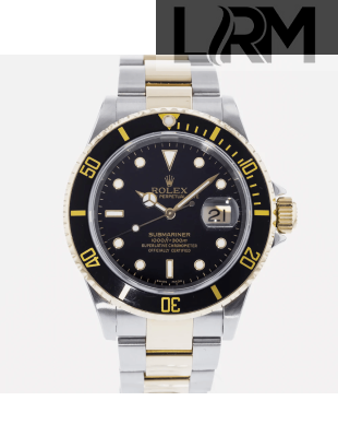 SUPER QUALITY – Rolex Submariner 16613 – Men: Dial Color – Black, Bracelet - Yellow Gold Plated, Stainless Steel, Case Size – 40mm, Max. Wrist Size - 7 inches