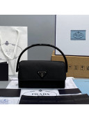 Prada Satin Top Handle Bag Black 2021 6734