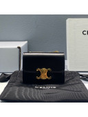 Celine Compact Wallet in Shiny Calfskin Black 2021 10I653