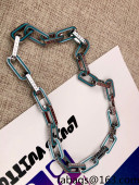 Louis Vuitton Monogram Chain Necklace Blue 2021 58