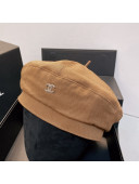 Chanel Canvas Beret Hat Khaki 2021 14