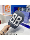 Balenciaga BB Canvas Baseball Hat Grey 2021 35