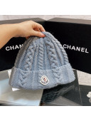 Moncler Knit Hat Light Blue 2021 04