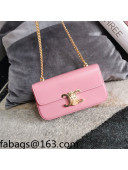 Celine Chain Shoulder Bag in Shiny Calfskin 197993 Flamingo Pink 2022