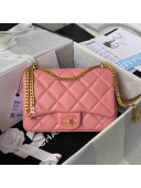 Chanel Lambskin & Enamel Small Flap Bag AS3112 Pink 2021