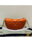 Dior Small Vibe Hobo Bag in Orange Cannage Lambskin M8022 2022